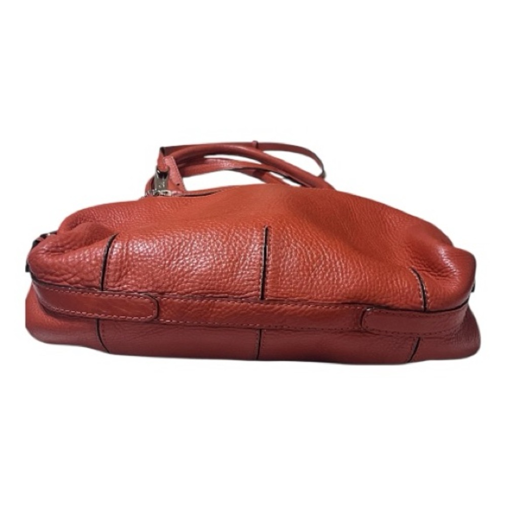 Cole Haan Large Burnt Orange Pebbled Leather Handbag Hobo Detachable Strap - Picture 3 of 12